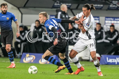  16.03.2016 WARSZAWA PILKA NOZNA <br />FOOTBALL PUCHAR POLSKI STADION LEGII<br />MECZ LEGIA WARSZAWA - ZAWISZA BYDGOSZCZ<br />N/Z KAMIL DRYGAS ALEKSANDAR PRIJOVIC<br /> 