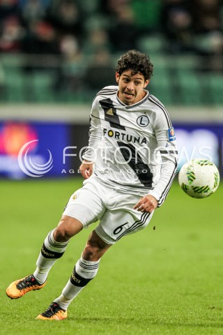  16.03.2016 WARSZAWA PILKA NOZNA <br />FOOTBALL PUCHAR POLSKI STADION LEGII<br />MECZ LEGIA WARSZAWA - ZAWISZA BYDGOSZCZ<br />N/Z GUILHERME<br /> 