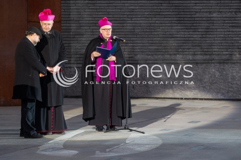  17.03.2016 MARKOWA ( POLAND )<br />WIZYTA PARY PREZYDENCKIEJ W WOJEWODZTWIE PODKARPACKIM<br />OTWARCIE MUZEUM POLAKOW RATUJACYCH ZYDOW PODCZAS II WOJNY SWIATOWEJ IM. RODZINY ULMOW<br />N/Z MICHAEL SCHUDRICH - NACZELNY RABIN POLSKI<br />BISKUP JOZEF MICHALIK METROPOLITA PRZEMYSKI STANISLAW GADECKI<br /> 