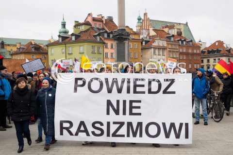 Manifestacja przeciwko rasizmowi w Warszawie