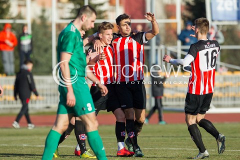  19.03.2016 RZESZOW <br />PILKA NOZNA III LIGA LUBELSKO - PODKARPACKA  SEZON 2015/2016 <br />MECZ CWKS RESOVIA - IZOLATOR BOGUCHWALA <br />N/Z MICHAL DANIEL RADOSC BRAMKA GOL NA 2:0<br /> 