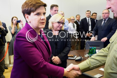 22.03.2016 WARSZAWA<br /> POSIEDZENIE RZADOWEGO CENTRUM BEZPIECZENSTWA W SPRAWIE ZAMACHOW W BRUKSELI <br />N/Z PREMIER BEATA SZYDLO<br /> 