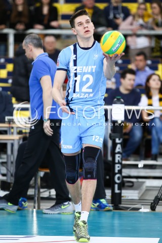  24.03.2016 LODZ POLAND<br />
SIATKOWKA LIGA MISTRZOW MEN CEV VOLLEYBALL CHAMPIONS LEAGUE 2015/2016<br />
MATCH PGE SKRA BELCHATOW - ZENIT KAZAN<br />
N/Z VICTOR POLETAEV SYLWETKA<br />
 