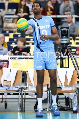  24.03.2016 LODZ POLAND<br />
SIATKOWKA LIGA MISTRZOW MEN CEV VOLLEYBALL CHAMPIONS LEAGUE 2015/2016<br />
MATCH PGE SKRA BELCHATOW - ZENIT KAZAN<br />
N/Z WILFREDO LEON SYLWETKA<br />
 