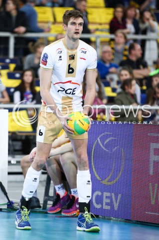  24.03.2016 LODZ POLAND<br />
SIATKOWKA LIGA MISTRZOW MEN CEV VOLLEYBALL CHAMPIONS LEAGUE 2015/2016<br />
MATCH PGE SKRA BELCHATOW - ZENIT KAZAN<br />
N/Z KAROL KLOS SYLWETKA<br />
 