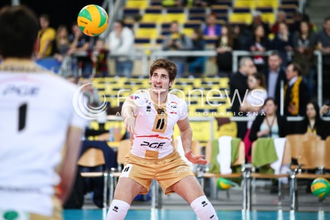  24.03.2016 LODZ POLAND<br />
SIATKOWKA LIGA MISTRZOW MEN CEV VOLLEYBALL CHAMPIONS LEAGUE 2015/2016<br />
MATCH PGE SKRA BELCHATOW - ZENIT KAZAN<br />
N/Z MIHAJLO STANKOVIC SYLWETKA<br />
 