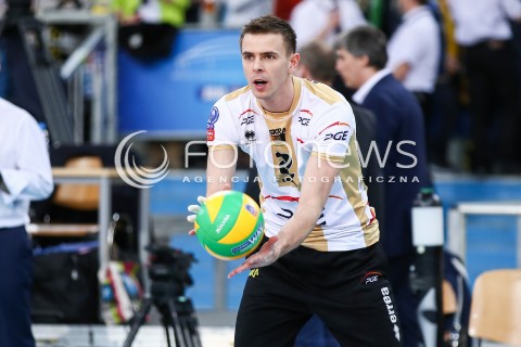  24.03.2016 LODZ POLAND<br />
SIATKOWKA LIGA MISTRZOW MEN CEV VOLLEYBALL CHAMPIONS LEAGUE 2015/2016<br />
MATCH PGE SKRA BELCHATOW - ZENIT KAZAN<br />
N/Z MARIUSZ WLAZLY SYLWETKA<br />
 