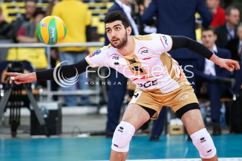  24.03.2016 LODZ POLAND<br />
SIATKOWKA LIGA MISTRZOW MEN CEV VOLLEYBALL CHAMPIONS LEAGUE 2015/2016<br />
MATCH PGE SKRA BELCHATOW - ZENIT KAZAN<br />
N/Z MARCIN JANUSZ SYLWETKA<br />
 