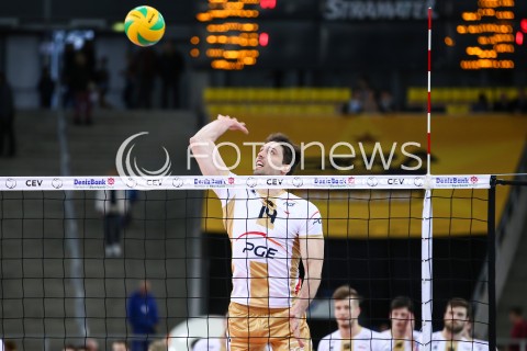  24.03.2016 LODZ POLAND<br />
SIATKOWKA LIGA MISTRZOW MEN CEV VOLLEYBALL CHAMPIONS LEAGUE 2015/2016<br />
MATCH PGE SKRA BELCHATOW - ZENIT KAZAN<br />
N/Z GROMADOWSKI MARCEL SYLWETKA<br />
 