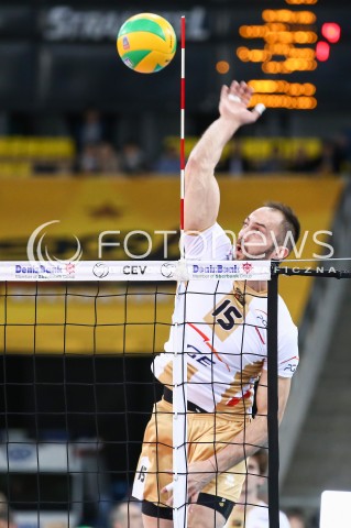  24.03.2016 LODZ POLAND<br />
SIATKOWKA LIGA MISTRZOW MEN CEV VOLLEYBALL CHAMPIONS LEAGUE 2015/2016<br />
MATCH PGE SKRA BELCHATOW - ZENIT KAZAN<br />
N/Z ISRAEL CALDERON RODRIGUEZ SYLWETKA<br />
 