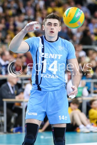  24.03.2016 LODZ POLAND<br />
SIATKOWKA LIGA MISTRZOW MEN CEV VOLLEYBALL CHAMPIONS LEAGUE 2015/2016<br />
MATCH PGE SKRA BELCHATOW - ZENIT KAZAN<br />
N/Z ALEXANDER GUTSALYUK SYLWETKA<br />
 