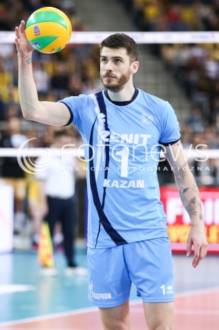  24.03.2016 LODZ POLAND<br />
SIATKOWKA LIGA MISTRZOW MEN CEV VOLLEYBALL CHAMPIONS LEAGUE 2015/2016<br />
MATCH PGE SKRA BELCHATOW - ZENIT KAZAN<br />
N/Z JOHN MATTHEW ANDERSON SYLWETKA<br />
 