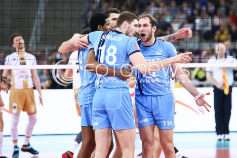  24.03.2016 LODZ POLAND<br />
SIATKOWKA LIGA MISTRZOW MEN CEV VOLLEYBALL CHAMPIONS LEAGUE 2015/2016<br />
MATCH PGE SKRA BELCHATOW - ZENIT KAZAN<br />
N/Z RADOSC EMOCJE WYGRANA<br />
 