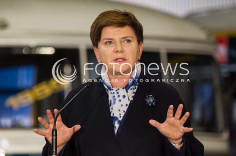  30.03.2016 SANOK <br />WIZYTA PREMIER BEATY SZYDLO W WOJEWODZTWIE PODKARPACKIM<br />SPOTKANIE Z MIESZKANCAMI SANOKA W FABRYCE AUTOBUSOW AUTOSAN<br />N/Z BEATA SZYDLO <br /> 