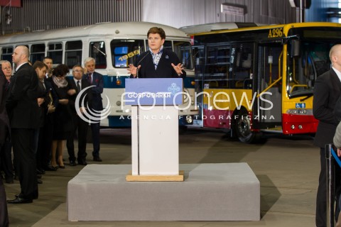 30.03.2016 SANOK <br />WIZYTA PREMIER BEATY SZYDLO W WOJEWODZTWIE PODKARPACKIM<br />SPOTKANIE Z MIESZKANCAMI SANOKA W FABRYCE AUTOBUSOW AUTOSAN<br />N/Z BEATA SZYDLO <br /> 