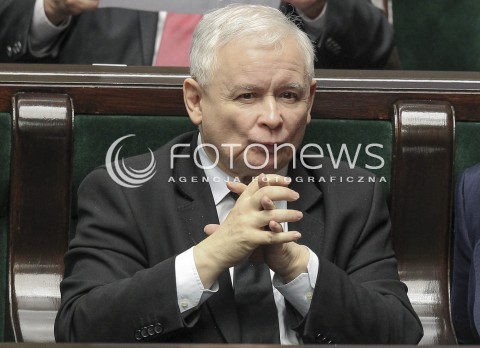  31.03.2016 WARSZAWA SEJM<br />POSIEDZENIE SEJMU RP<br />N/Z JAROSLAW KACZYNSKI<br /> 