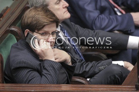  31.03.2016 WARSZAWA SEJM<br />POSIEDZENIE SEJMU RP<br />N/Z PREMIER BEATA SZYDLO <br /> 