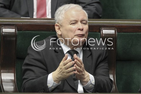 31.03.2016 WARSZAWA SEJM<br />POSIEDZENIE SEJMU RP<br />N/Z JAROSLAW KACZYNSKI<br /> 