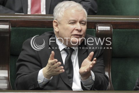  31.03.2016 WARSZAWA SEJM<br />POSIEDZENIE SEJMU RP<br />N/Z JAROSLAW KACZYNSKI<br /> 