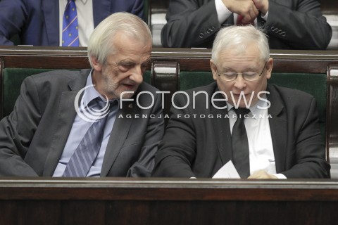  31.03.2016 WARSZAWA SEJM<br />POSIEDZENIE SEJMU RP<br />N/Z JAROSLAW KACZYNSKI RYSZARD TERLECKI<br /> 