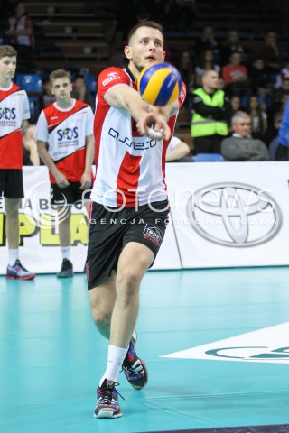  31.03.2016 RZESZOW<br />SIATKOWKA PLUSLIGA 2015/2016 MEN VOLLEYBALL POLAND POLISH PLUS LIGA LEAGUE SEASON 2015/2016<br />MECZ ASSECO RESOVIA RZESZOW - MKS BEDZIN <br />N/Z BARTOSZ KUREK SYLWETKA <br /> 