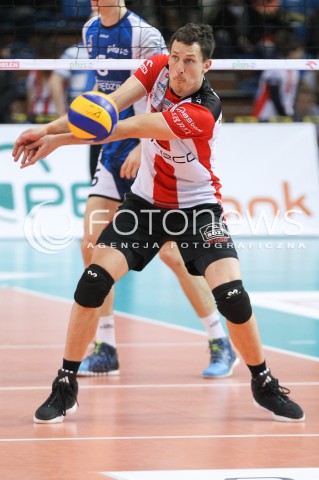  31.03.2016 RZESZOW<br />SIATKOWKA PLUSLIGA 2015/2016 MEN VOLLEYBALL POLAND POLISH PLUS LIGA LEAGUE SEASON 2015/2016<br />MECZ ASSECO RESOVIA RZESZOW - MKS BEDZIN <br />N/Z OLIEG ACHREM ( ALEH AKHREM ) SYLWETKA <br /> 
