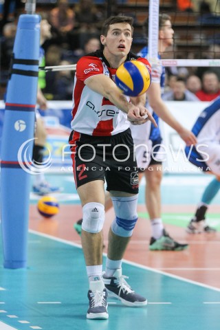  31.03.2016 RZESZOW<br />SIATKOWKA PLUSLIGA 2015/2016 MEN VOLLEYBALL POLAND POLISH PLUS LIGA LEAGUE SEASON 2015/2016<br />MECZ ASSECO RESOVIA RZESZOW - MKS BEDZIN <br />N/Z THOMAS JAESCHKE SYLWETKA <br /> 