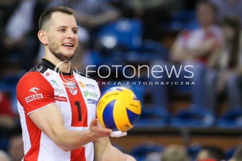  31.03.2016 RZESZOW<br />SIATKOWKA PLUSLIGA 2015/2016 MEN VOLLEYBALL POLAND POLISH PLUS LIGA LEAGUE SEASON 2015/2016<br />MECZ ASSECO RESOVIA RZESZOW - MKS BEDZIN <br />N/Z BARTOSZ KUREK SYLWETKA <br /> 
