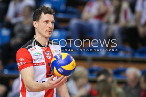  31.03.2016 RZESZOW<br />SIATKOWKA PLUSLIGA 2015/2016 MEN VOLLEYBALL POLAND POLISH PLUS LIGA LEAGUE SEASON 2015/2016<br />MECZ ASSECO RESOVIA RZESZOW - MKS BEDZIN <br />N/Z OLIEG ACHREM ( ALEH AKHREM ) SYLWETKA <br /> 
