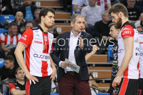  31.03.2016 RZESZOW<br />SIATKOWKA PLUSLIGA 2015/2016 MEN VOLLEYBALL POLAND POLISH PLUS LIGA LEAGUE SEASON 2015/2016<br />MECZ ASSECO RESOVIA RZESZOW - MKS BEDZIN <br />N/Z ANDRZEJ KOWAL - I TRENER ( HEAD COACH ) FABIAN DRZYZGA DAWID DRYJA <br /> 