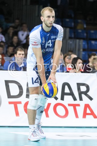  31.03.2016 RZESZOW<br />SIATKOWKA PLUSLIGA 2015/2016 MEN VOLLEYBALL POLAND POLISH PLUS LIGA LEAGUE SEASON 2015/2016<br />MECZ ASSECO RESOVIA RZESZOW - MKS BEDZIN <br />N/Z JAKUB PESZKO SYLWETKA <br /> 