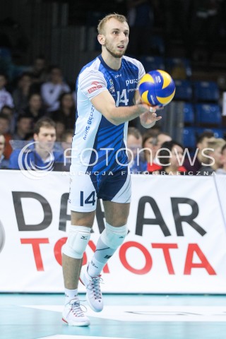  31.03.2016 RZESZOW<br />SIATKOWKA PLUSLIGA 2015/2016 MEN VOLLEYBALL POLAND POLISH PLUS LIGA LEAGUE SEASON 2015/2016<br />MECZ ASSECO RESOVIA RZESZOW - MKS BEDZIN <br />N/Z JAKUB PESZKO SYLWETKA <br /> 