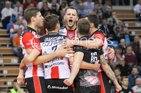  31.03.2016 RZESZOW<br />SIATKOWKA PLUSLIGA 2015/2016 MEN VOLLEYBALL POLAND POLISH PLUS LIGA LEAGUE SEASON 2015/2016<br />MECZ ASSECO RESOVIA RZESZOW - MKS BEDZIN <br />N/Z BARTOSZ KUREK DMYTRO PASHYTSKYY ( PASZYCKI ) RADOSC EMOCJE <br /> 