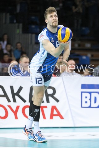  31.03.2016 RZESZOW<br />SIATKOWKA PLUSLIGA 2015/2016 MEN VOLLEYBALL POLAND POLISH PLUS LIGA LEAGUE SEASON 2015/2016<br />MECZ ASSECO RESOVIA RZESZOW - MKS BEDZIN <br />N/Z MATEUSZ PIOTROWSKI SYLWETKA <br /> 