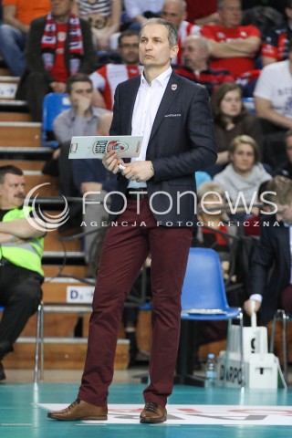 31.03.2016 RZESZOW<br />SIATKOWKA PLUSLIGA 2015/2016 MEN VOLLEYBALL POLAND POLISH PLUS LIGA LEAGUE SEASON 2015/2016<br />MECZ ASSECO RESOVIA RZESZOW - MKS BEDZIN <br />N/Z ANDRZEJ KOWAL - I TRENER ( HEAD COACH ) SYLWETKA <br /> 