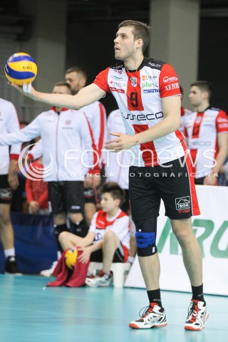  31.03.2016 RZESZOW<br />SIATKOWKA PLUSLIGA 2015/2016 MEN VOLLEYBALL POLAND POLISH PLUS LIGA LEAGUE SEASON 2015/2016<br />MECZ ASSECO RESOVIA RZESZOW - MKS BEDZIN <br />N/Z DMYTRO PASHYTSKYY ( PASZYCKI ) SYLWETKA <br /> 