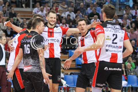 31.03.2016 RZESZOW<br />SIATKOWKA PLUSLIGA 2015/2016 MEN VOLLEYBALL POLAND POLISH PLUS LIGA LEAGUE SEASON 2015/2016<br />MECZ ASSECO RESOVIA RZESZOW - MKS BEDZIN <br />N/Z BARTOSZ KUREK OLIEG ACHREM ( ALEH AKHREM ) RADOSC EMOCJE KRZYSZTOF IGNACZAK <br /> 