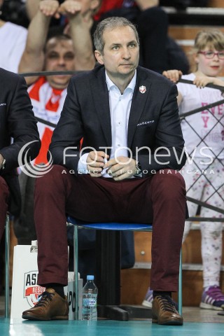  31.03.2016 RZESZOW<br />SIATKOWKA PLUSLIGA 2015/2016 MEN VOLLEYBALL POLAND POLISH PLUS LIGA LEAGUE SEASON 2015/2016<br />MECZ ASSECO RESOVIA RZESZOW - MKS BEDZIN <br />N/Z ANDRZEJ KOWAL - I TRENER ( HEAD COACH ) SYLWETKA <br /> 