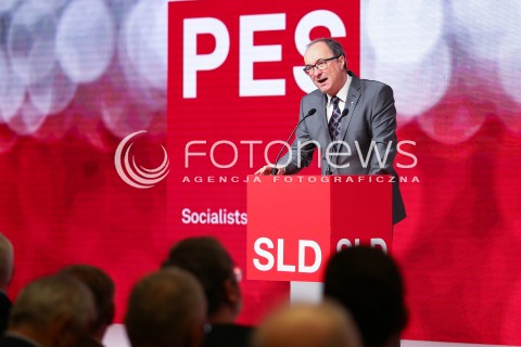  02.04.2016 LODZ<br />
SAMORZADOWY KONGRES SOJUSZU LEWICY DEMOKRATYCZNEJ W LODZI<br />
N/Z WLODZIMIERZ CZARZASTY SYLWETKA<br />
 