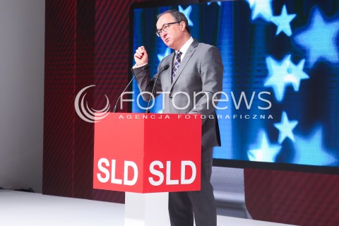  02.04.2016 LODZ<br />
SAMORZADOWY KONGRES SOJUSZU LEWICY DEMOKRATYCZNEJ W LODZI<br />
N/Z WLODZIMIERZ CZARZASTY SYLWETKA<br />
 