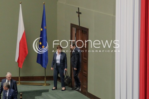  13.04.2016 WARSZAWA SEJM<br />POSIEDZENIE SEJMU RP<br />N/Z PREMIER BEATA SZYDLO<br /> 