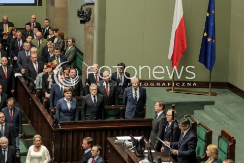  13.04.2016 WARSZAWA SEJM<br />POSIEDZENIE SEJMU RP<br />N/Z POSLOWIE SALA OBRAD PREMIER BEATA SZYDLO PIOTR GLINSKI<br /> 