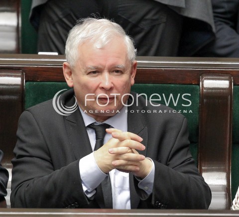  13.04.2016 WARSZAWA SEJM<br />POSIEDZENIE SEJMU RP<br />N/Z JAROSLAW KACZYNSKI<br /> 