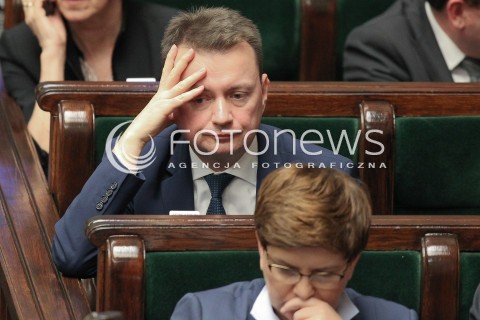  13.04.2016 WARSZAWA SEJM<br />POSIEDZENIE SEJMU RP<br />N/Z MARIUSZ BLASZCZAK<br /> 