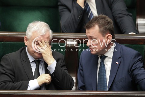  13.04.2016 WARSZAWA SEJM<br />POSIEDZENIE SEJMU RP<br />N/Z MARIUSZ BLASZCZAK JAROSLAW KACZYNSKI<br /> 