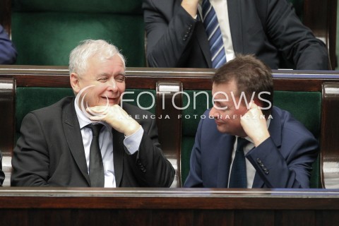  13.04.2016 WARSZAWA SEJM<br />POSIEDZENIE SEJMU RP<br />N/Z MARIUSZ BLASZCZAK JAROSLAW KACZYNSKI<br /> 