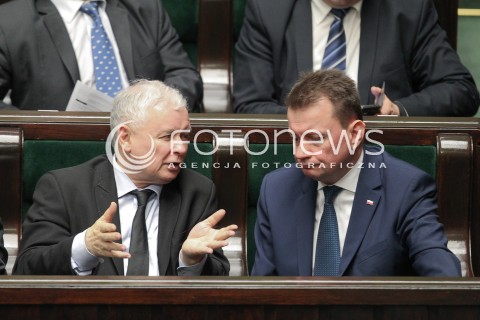  13.04.2016 WARSZAWA SEJM<br />POSIEDZENIE SEJMU RP<br />N/Z MARIUSZ BLASZCZAK JAROSLAW KACZYNSKI<br /> 