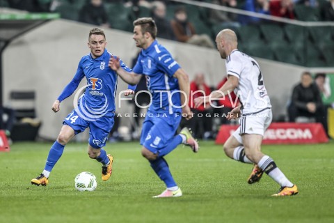  15.04.2016 WARSZAWA PILKA NOZNA <br />FOOTBALL EKSTRAKLASA STADION LEGII<br />MECZ LEGIA WARSZAWA - LECH POZNAN<br />N/Z MACIEJ GAJOS MICHAL PAZDAN<br /> 