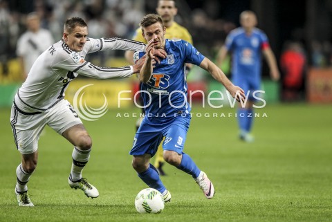  15.04.2016 WARSZAWA PILKA NOZNA <br />FOOTBALL EKSTRAKLASA STADION LEGII<br />MECZ LEGIA WARSZAWA - LECH POZNAN<br />N/Z KAROL LINETTY MICHAL KOPCZYNSKI<br /> 