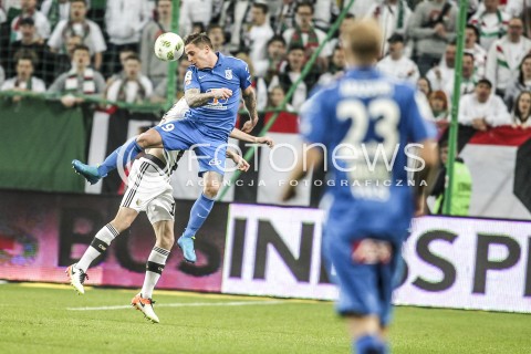  15.04.2016 WARSZAWA PILKA NOZNA <br />FOOTBALL EKSTRAKLASA STADION LEGII<br />MECZ LEGIA WARSZAWA - LECH POZNAN<br />N/Z ARKADIUSZ MALARZ KAMIL JOZWIK<br /> 